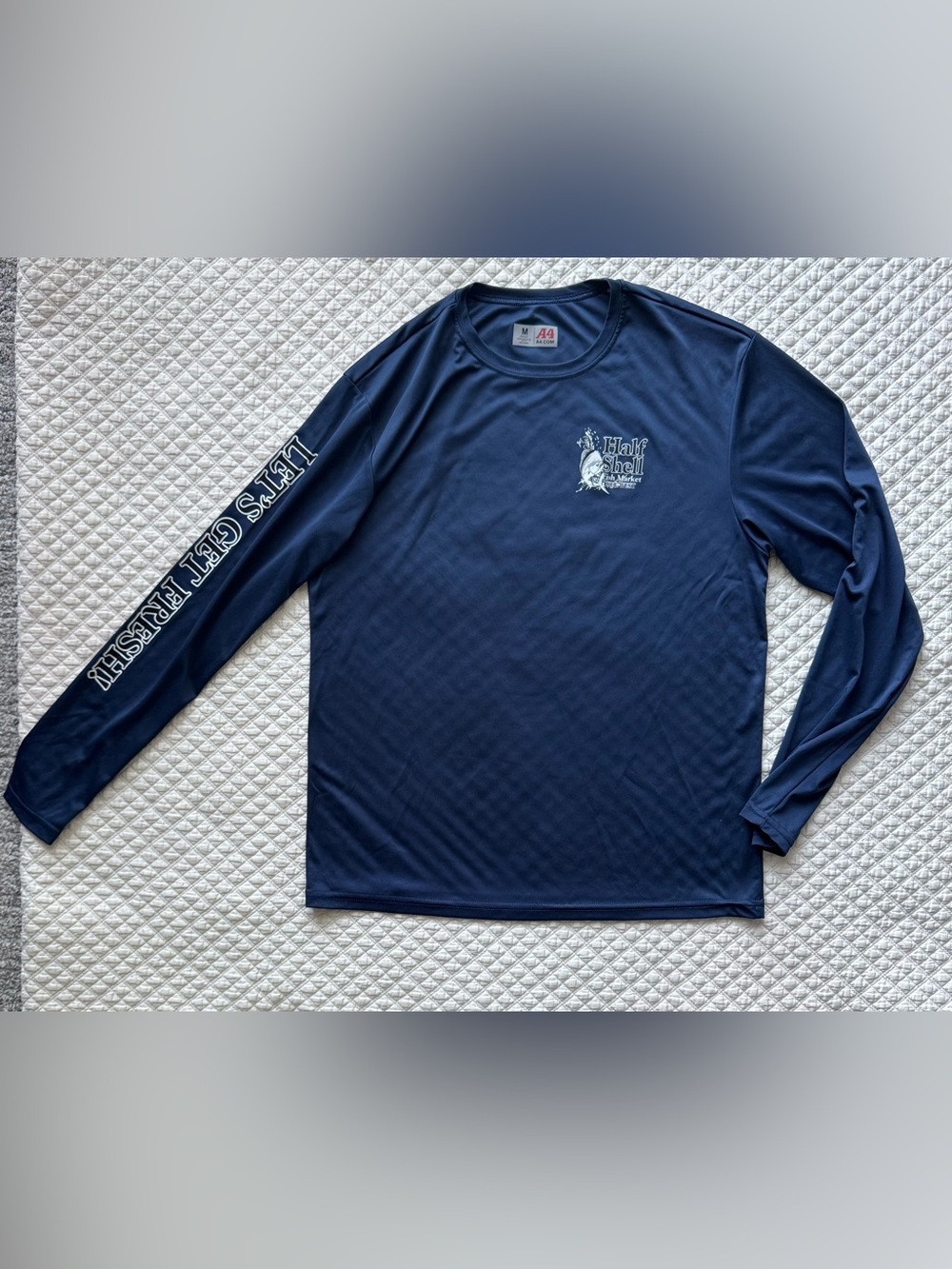 A4 Navy Athletic Long Sleeve from Key West